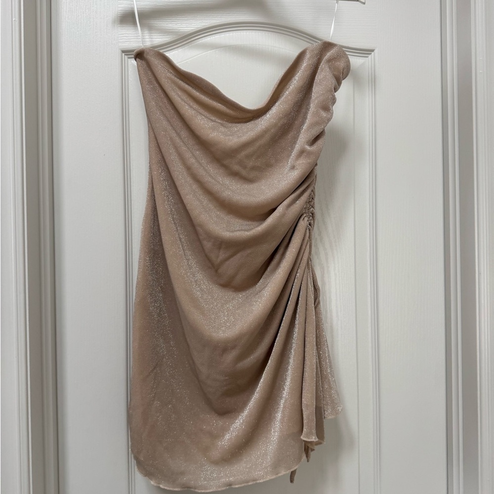 Princess Polly Donelli Mini Dress - Champagne